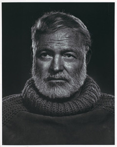 Hemingway photographed by Yousuf Karsh in 1957