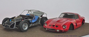 JB 1962 250 GTO carrosserie rood volledig chassis