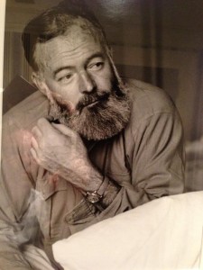 Ernest Hemingway with a Rolex, probably a Bubbleback from the 1940s