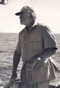 Ernest Hemingway in Cabo Blanco in May 1956